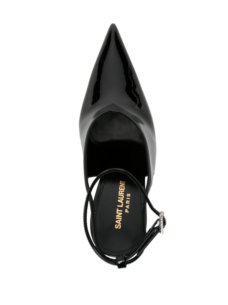 Black Kendall Patent Leather Slingback Pumps