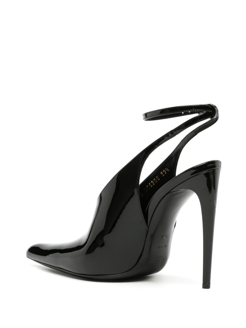 Black Kendall Patent Leather Slingback Pumps