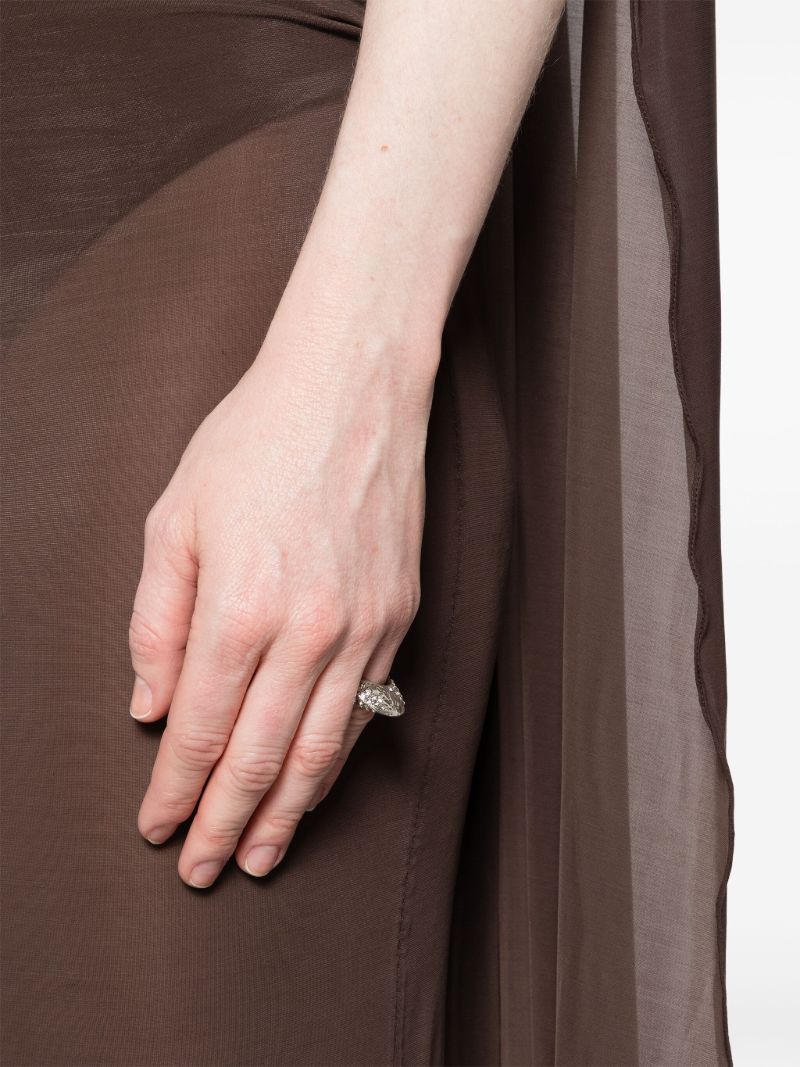 Silver-tone Crystal Embellished Ring