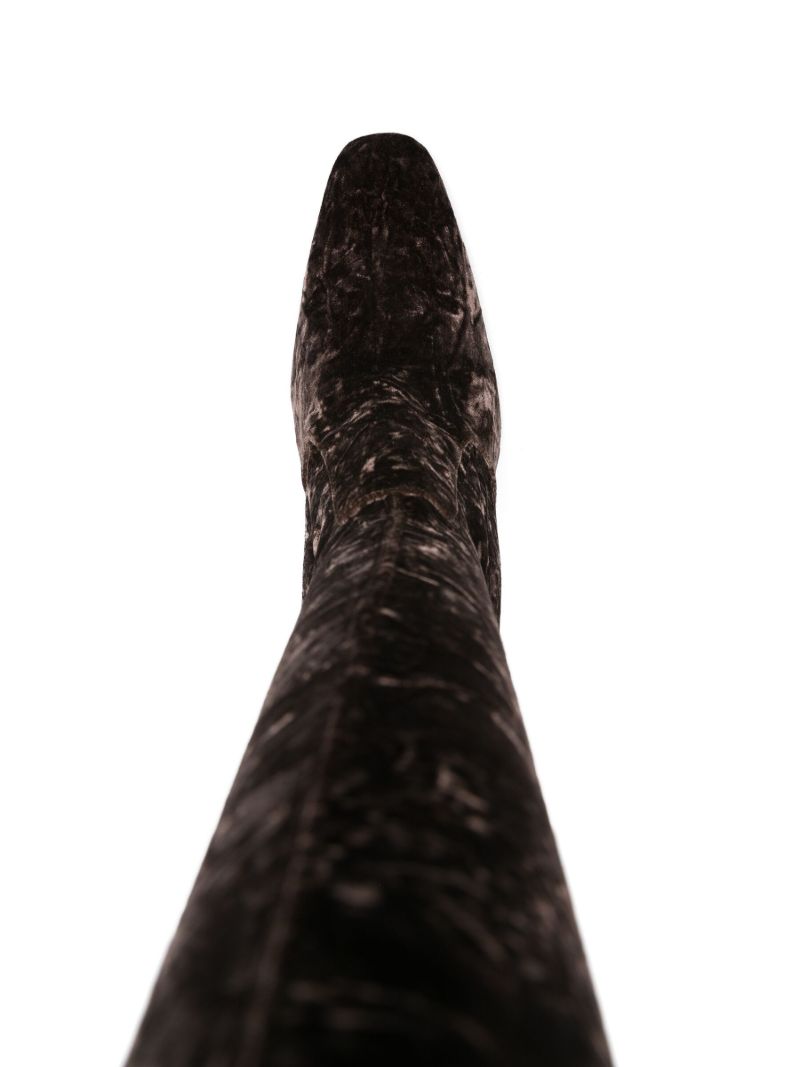 Brown Talia 110 Velvet Knee-high Boots