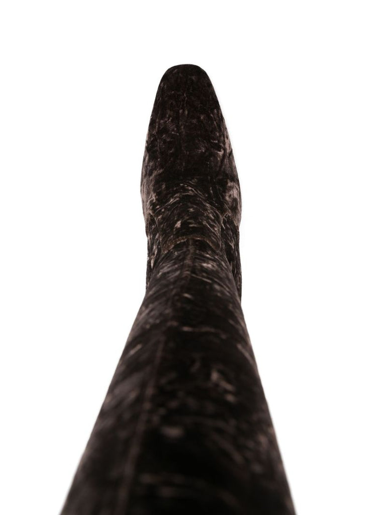 Brown Talia 110 Velvet Knee-high Boots