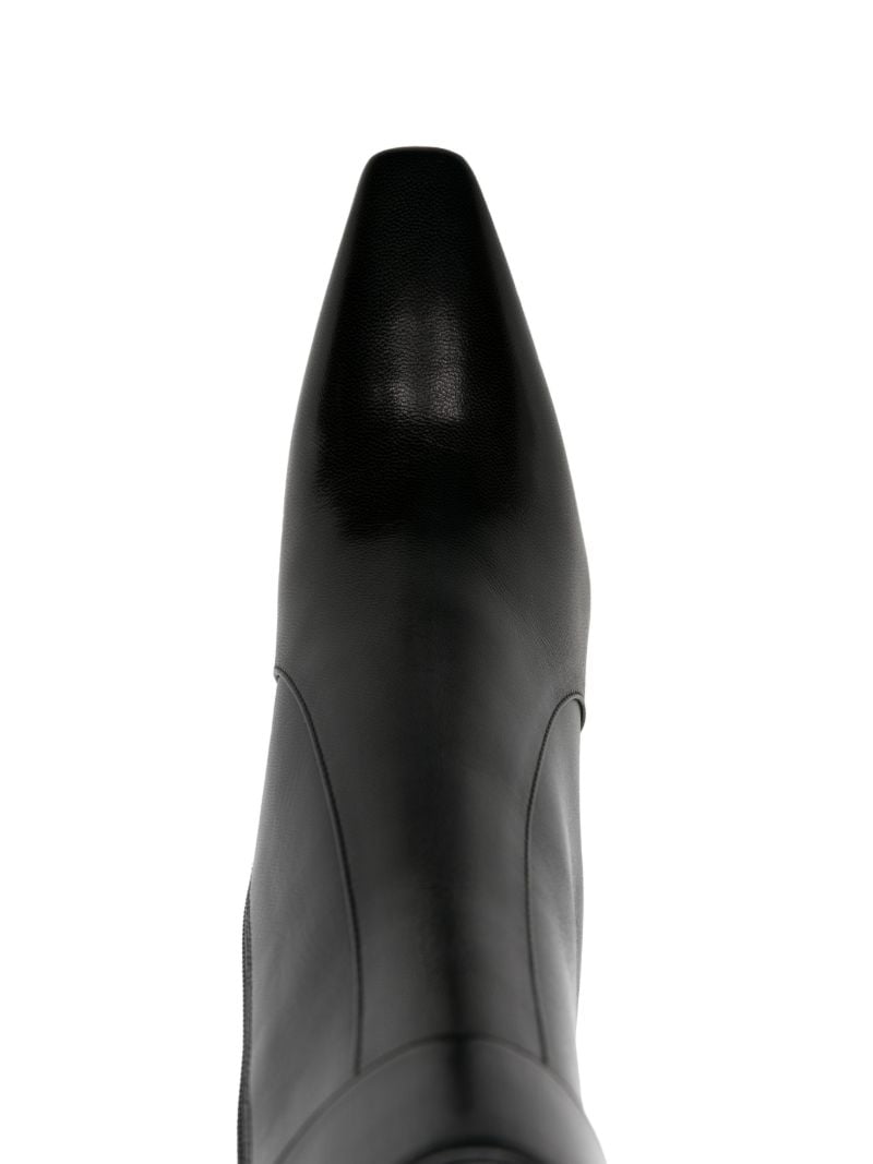 Black Claude 90 Leather Ankle Boots