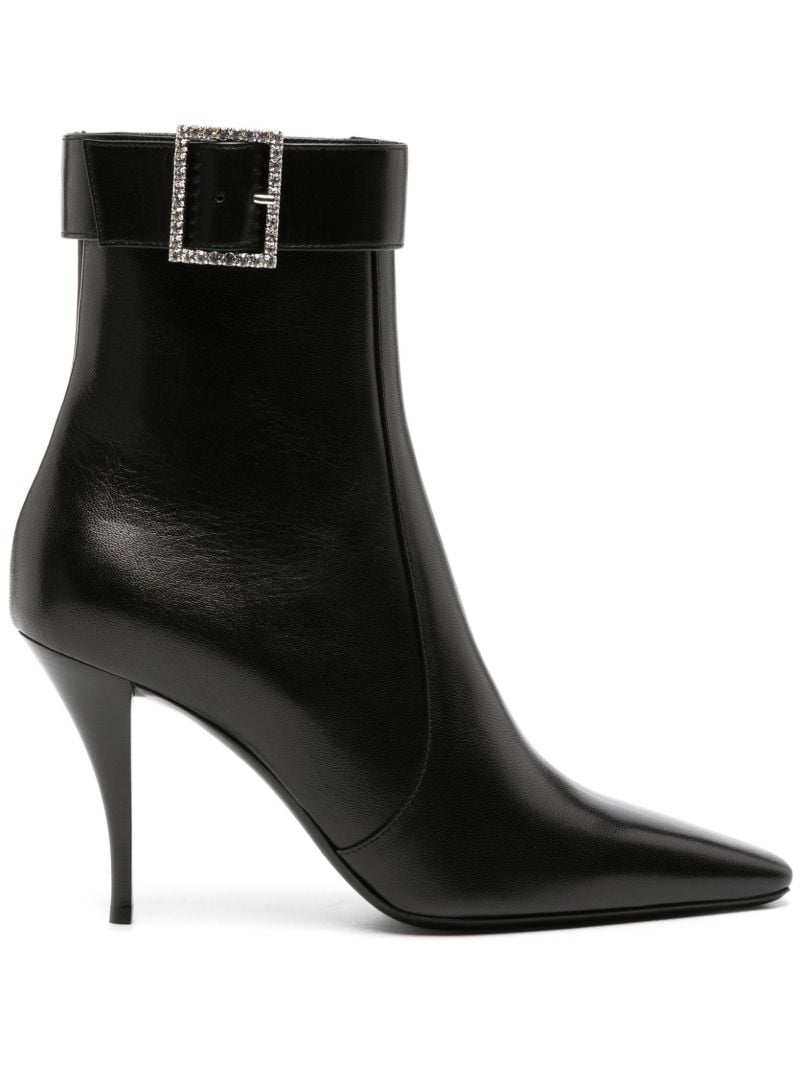 Black Claude 90 Leather Ankle Boots