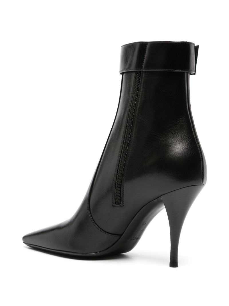 Black Claude 90 Leather Ankle Boots