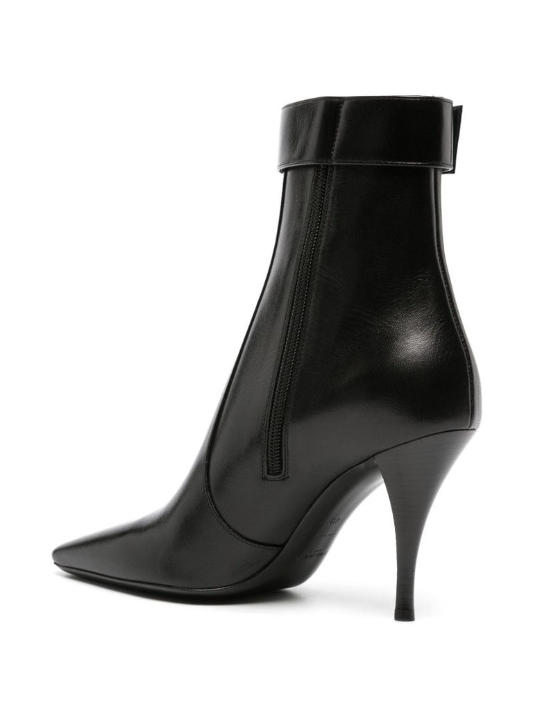 Black Claude 90 Leather Ankle Boots