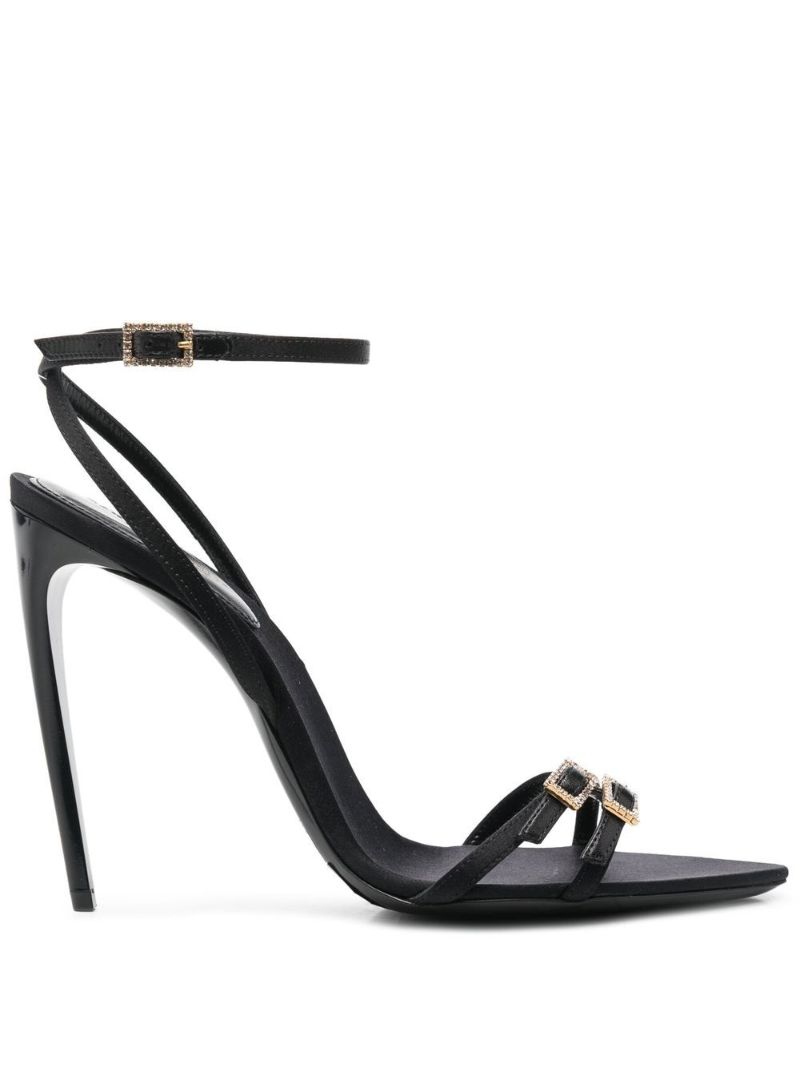Black New Nuit 100 Leather Sandals