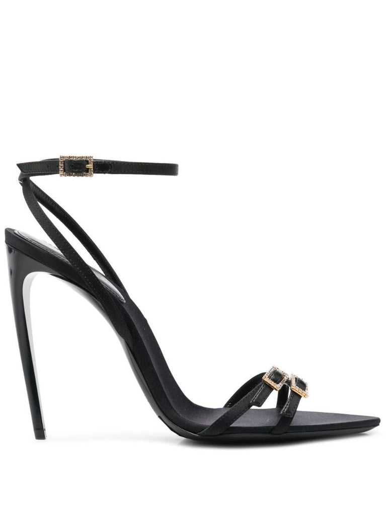 Black New Nuit 100 Leather Sandals