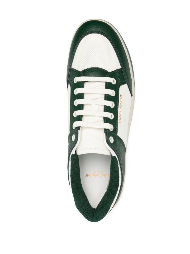 Green Sl/61 Leather Sneakers