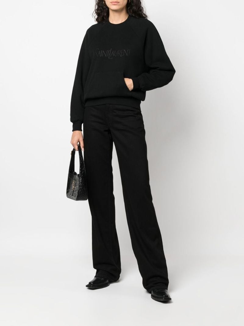 Black Logo-embroidered Sweatshirt
