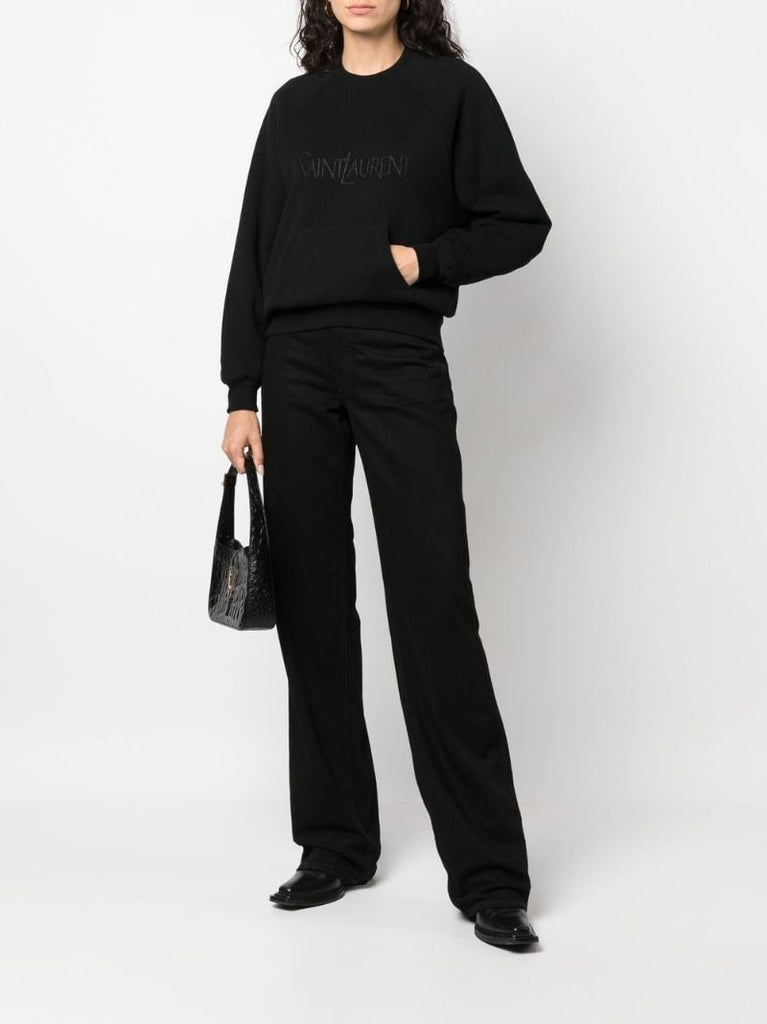 Black Logo-embroidered Sweatshirt