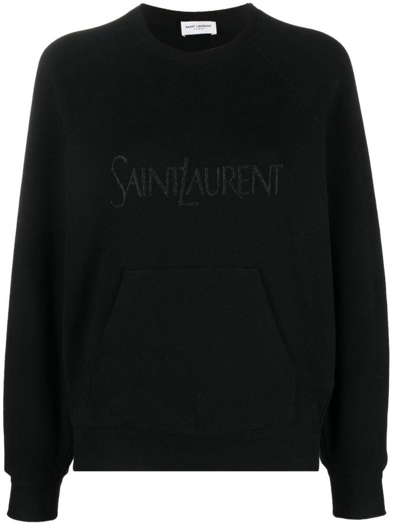 Black Logo-embroidered Sweatshirt