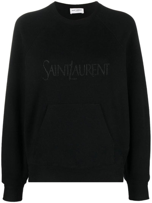 Black Logo-embroidered Sweatshirt