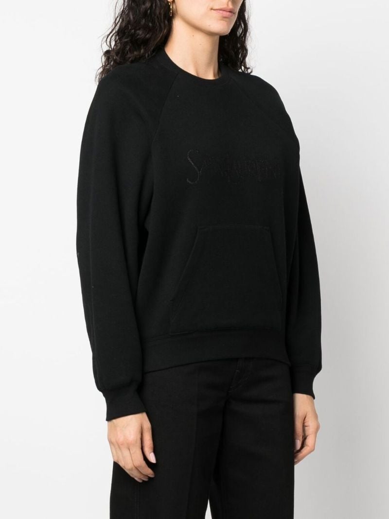 Black Logo-embroidered Sweatshirt