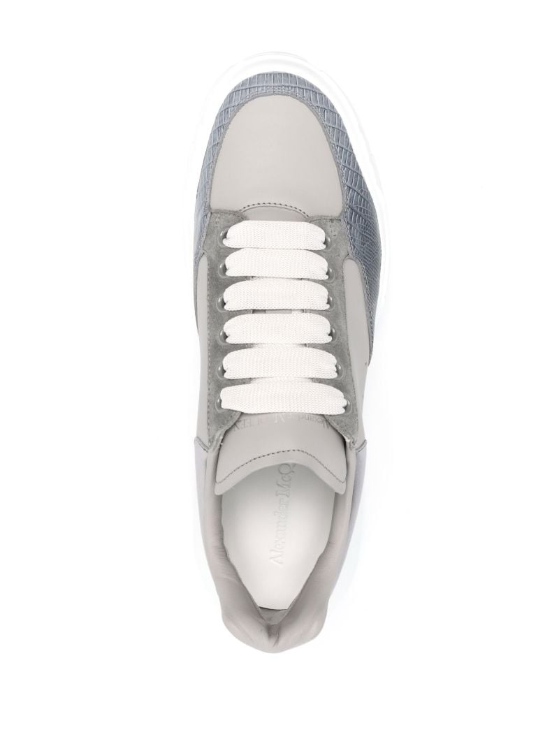 Grey Court Leather Sneakers