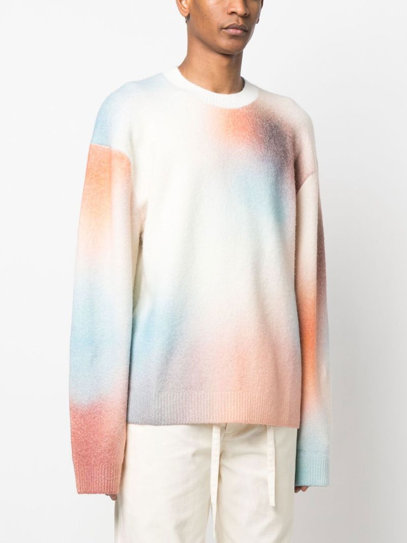 White Jetse Tie-dye Print Sweater