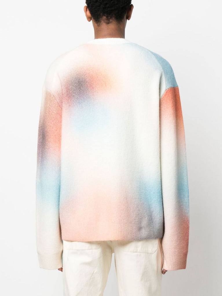 White Jetse Tie-dye Print Sweater