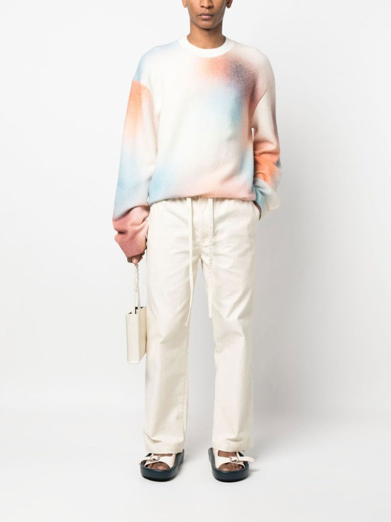 White Jetse Tie-dye Print Sweater