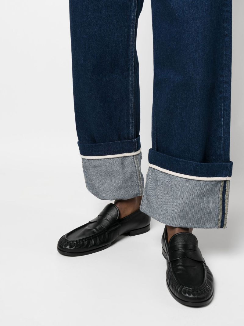 Blue Kamo Wide-leg Jeans