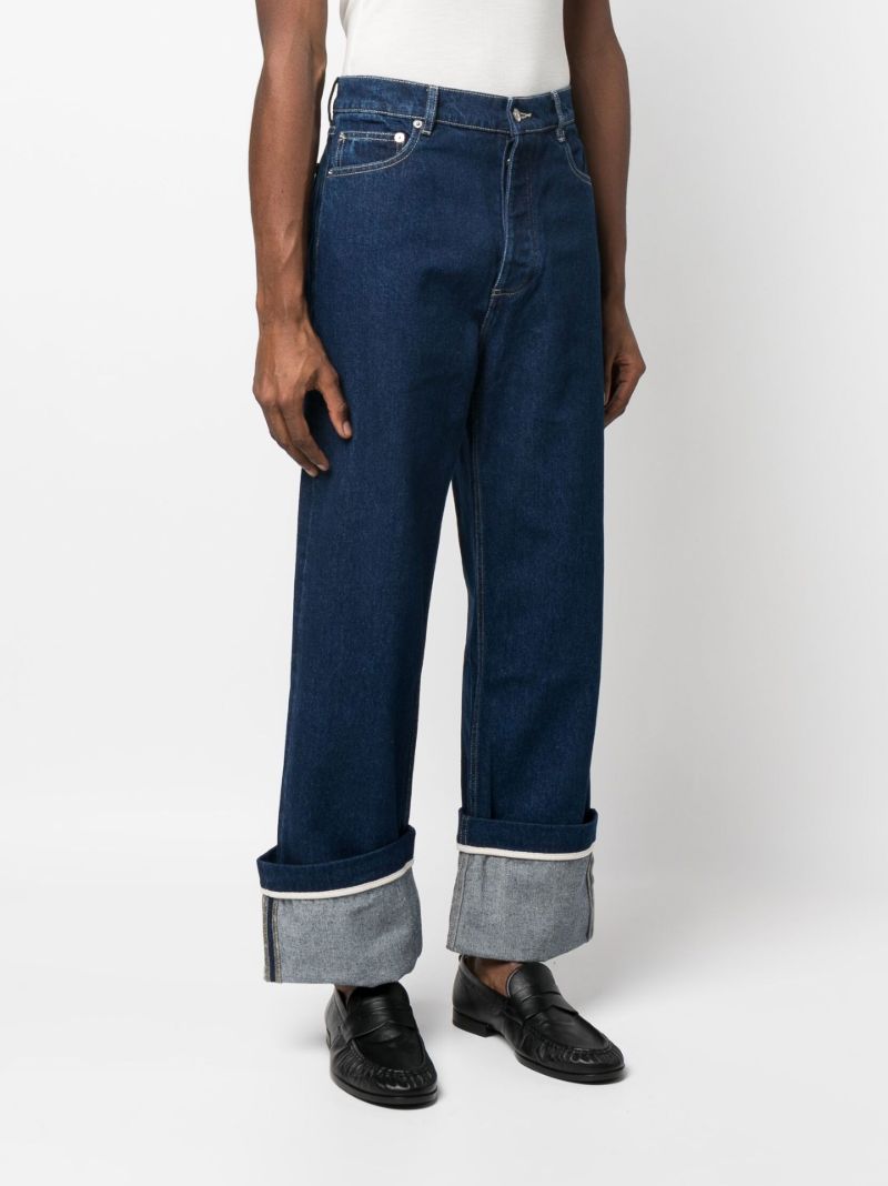 Blue Kamo Wide-leg Jeans