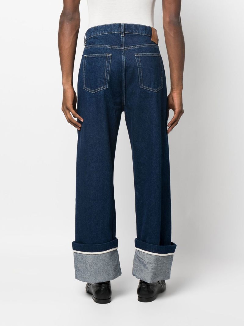Blue Kamo Wide-leg Jeans