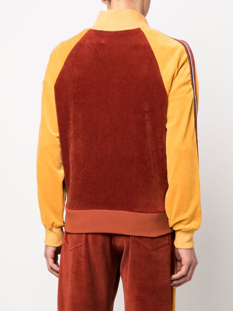 Orange Organic Cotton Velour Track Jacket