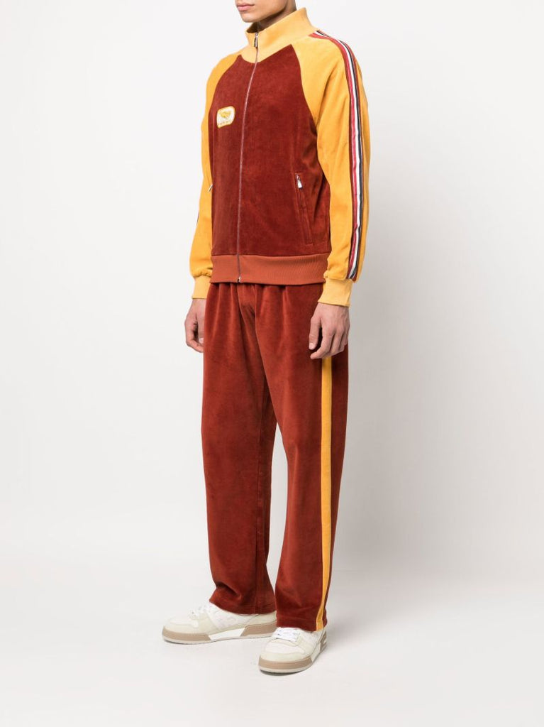 Orange Organic Cotton Velour Track Jacket
