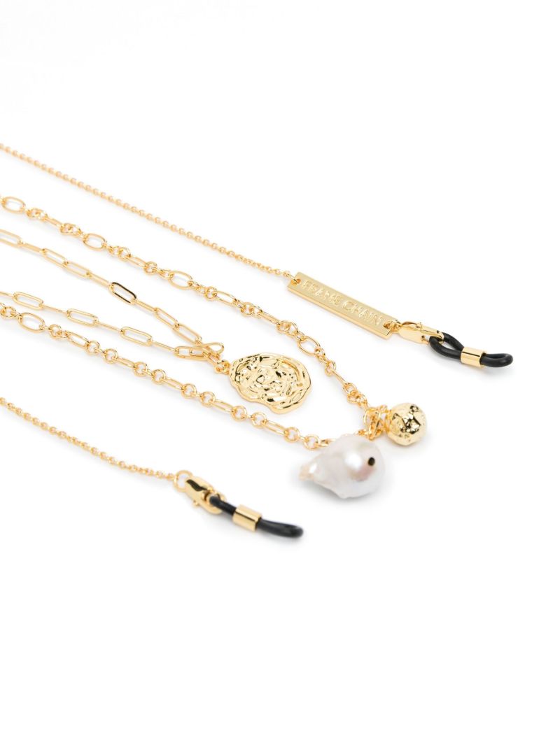 Gold-plated Four Elements Layered Glasses Chain