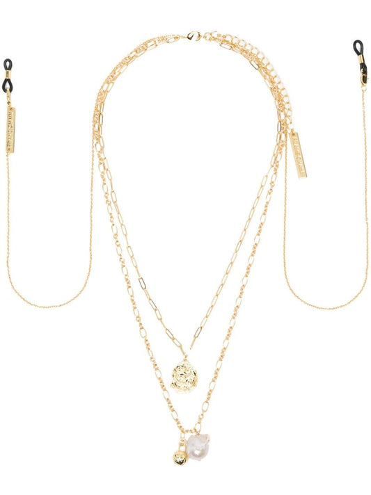 Gold-plated Four Elements Layered Glasses Chain
