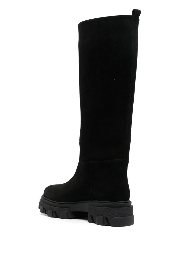 Black Suede Knee-high Boots