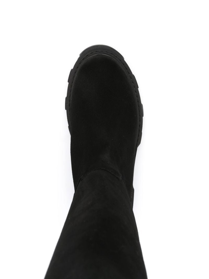 Black Suede Knee-high Boots