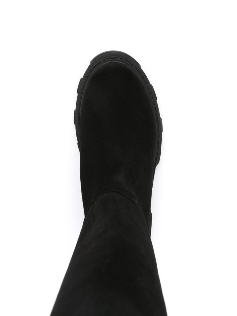 Black Suede Knee-high Boots