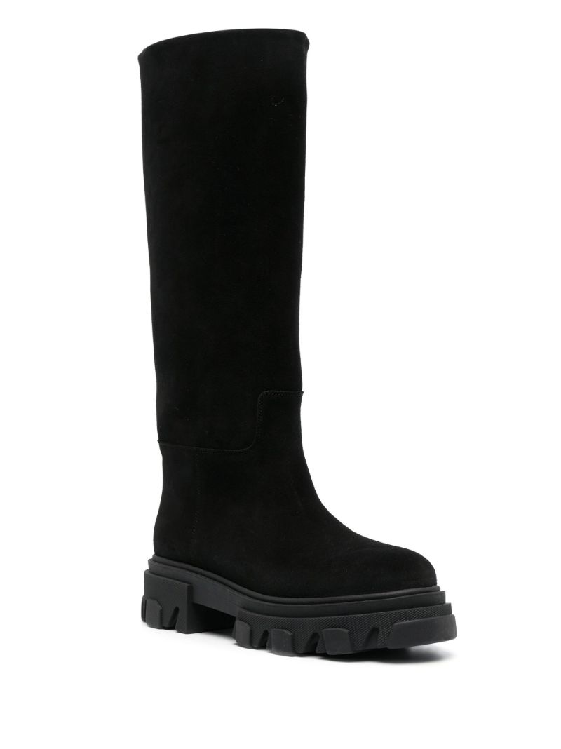Black Suede Knee-high Boots