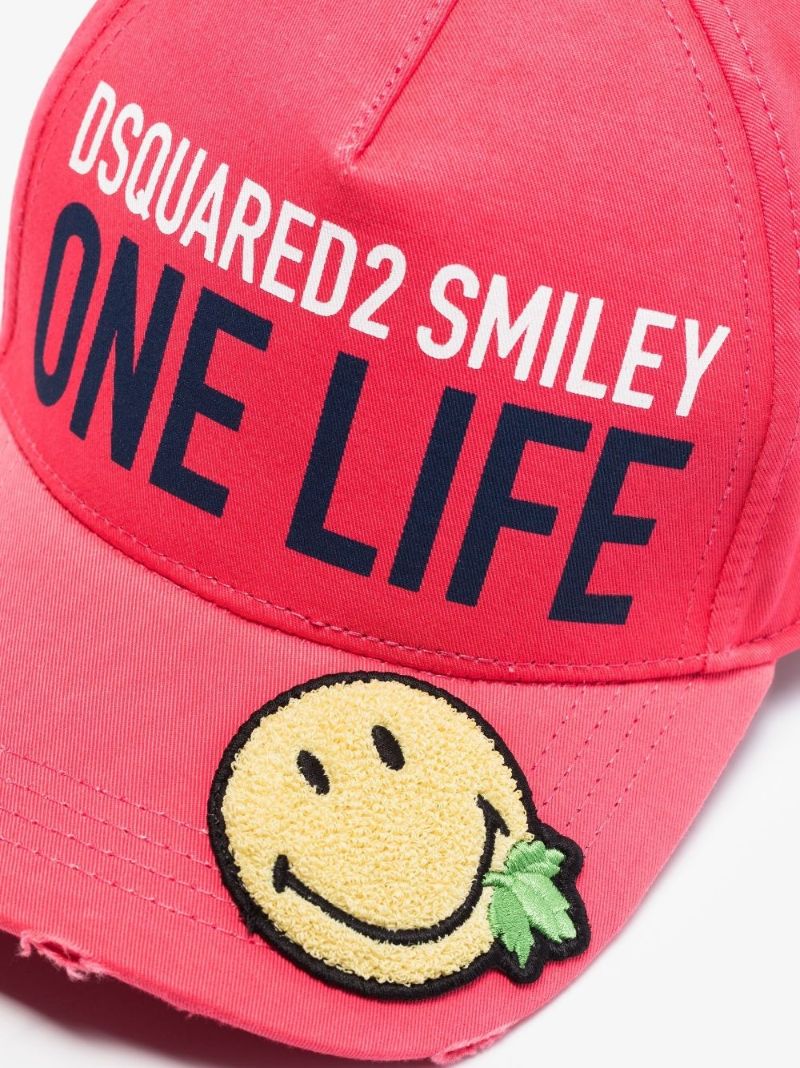 Pink X Smiley One Life Baseball Hat