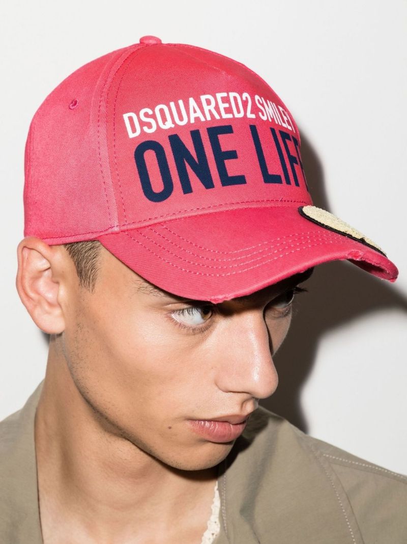 Pink X Smiley One Life Baseball Hat