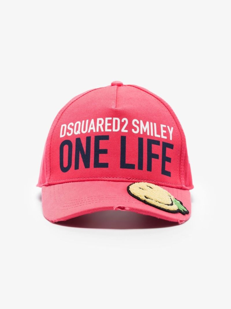 Pink X Smiley One Life Baseball Hat