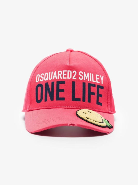 Pink X Smiley One Life Baseball Hat