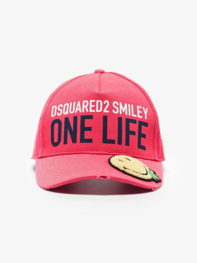 Pink X Smiley One Life Baseball Hat