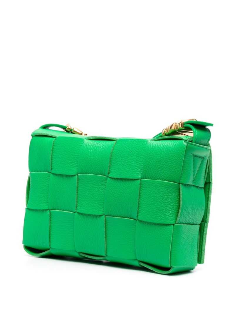 Green Cassette Medium Leather Shoulder Bag