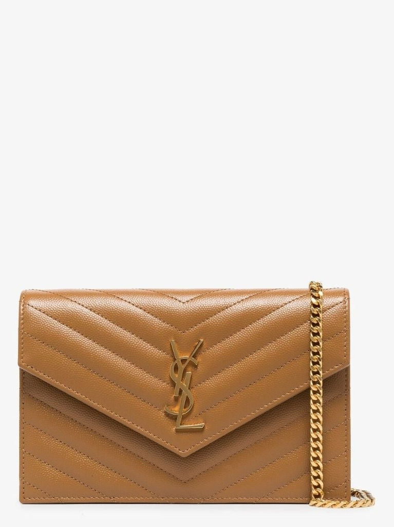 Brown Monogram Leather Cross Body Bag