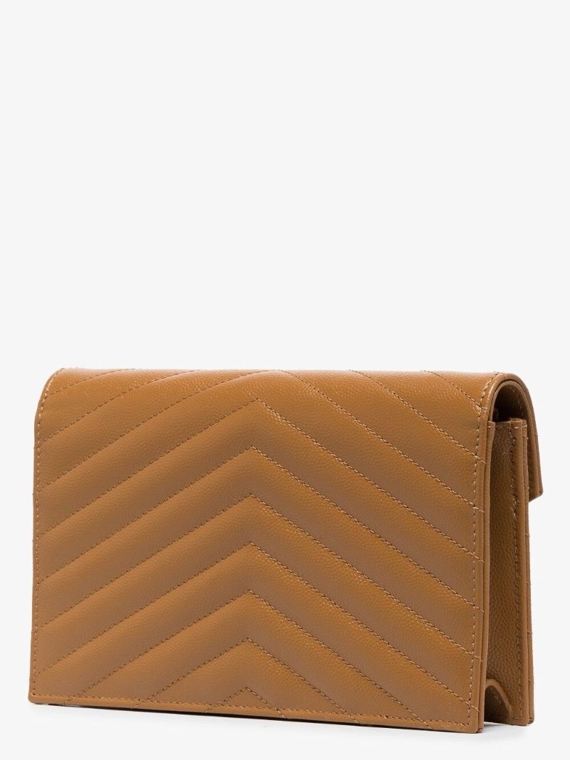 Brown Monogram Leather Cross Body Bag