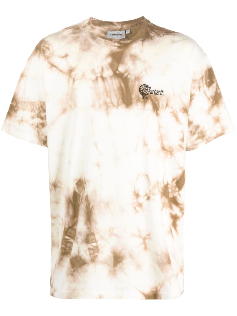 Brown Global Tie-dye Organic Cotton T-shirt