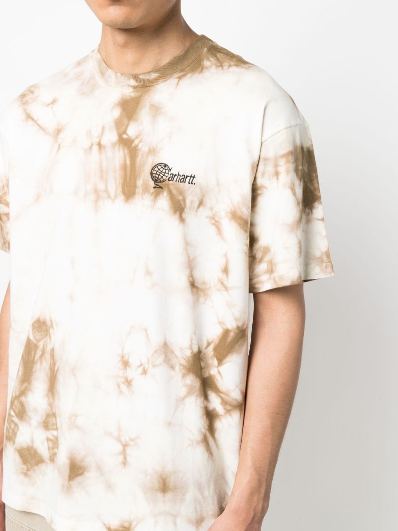 Brown Global Tie-dye Organic Cotton T-shirt