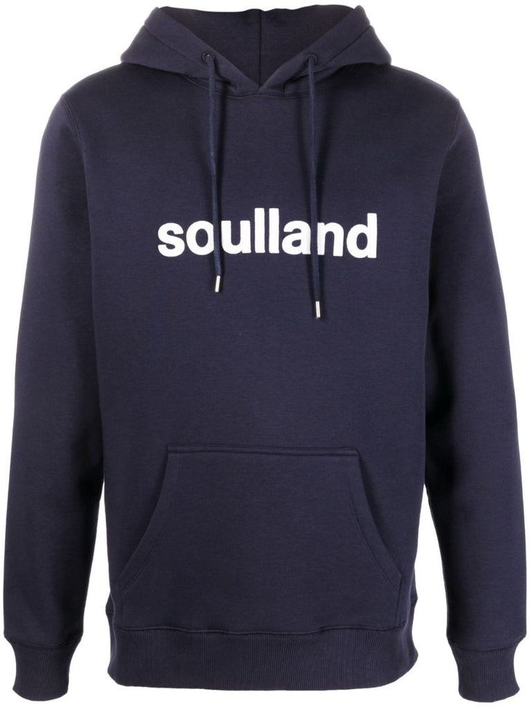 Blue Googie Logo Print Hoodie