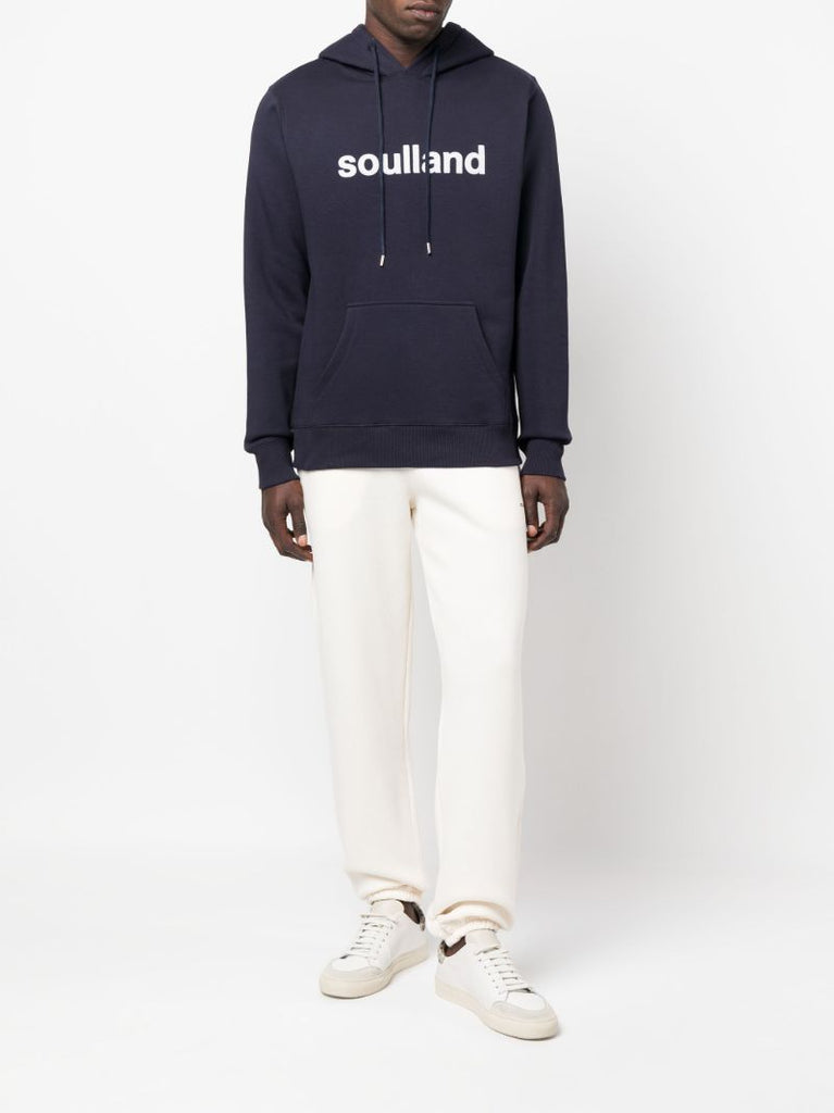 Blue Googie Logo Print Hoodie