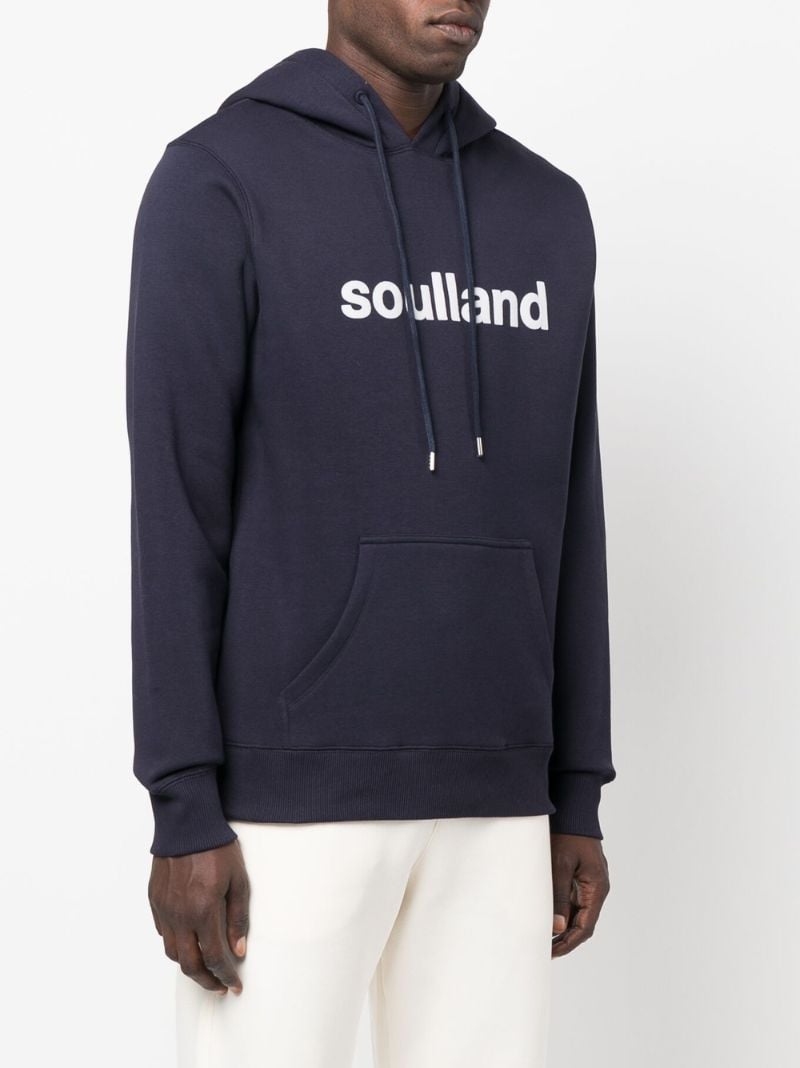 Blue Googie Logo Print Hoodie
