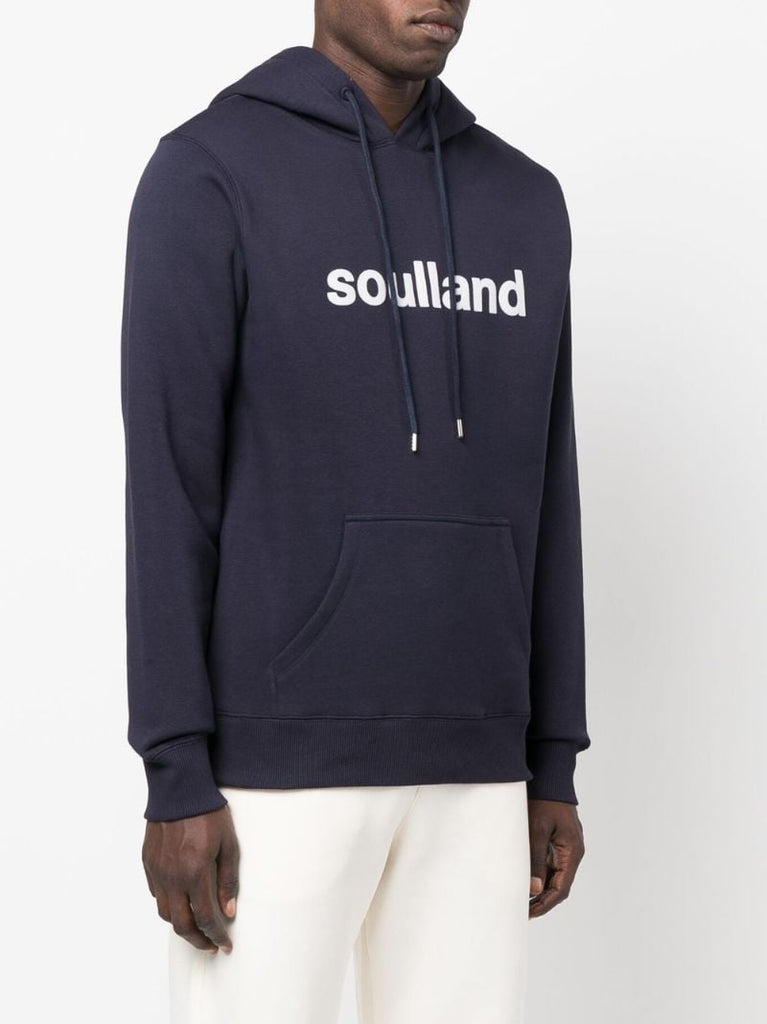 Blue Googie Logo Print Hoodie