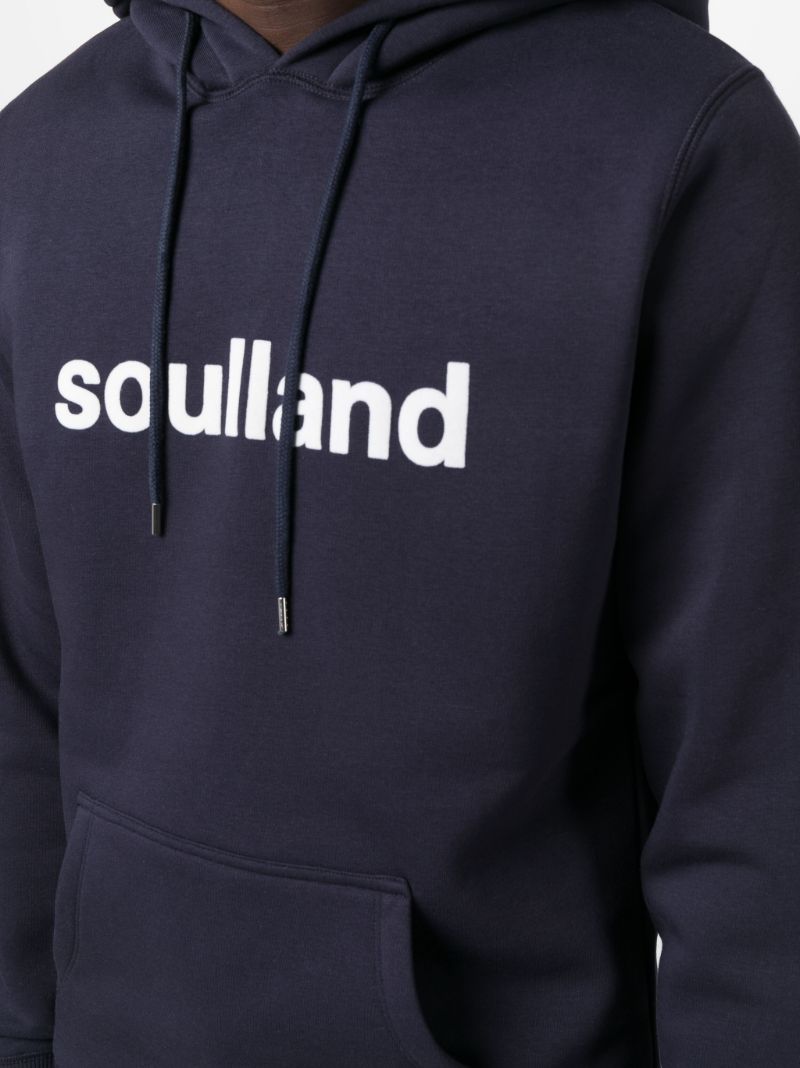Blue Googie Logo Print Hoodie