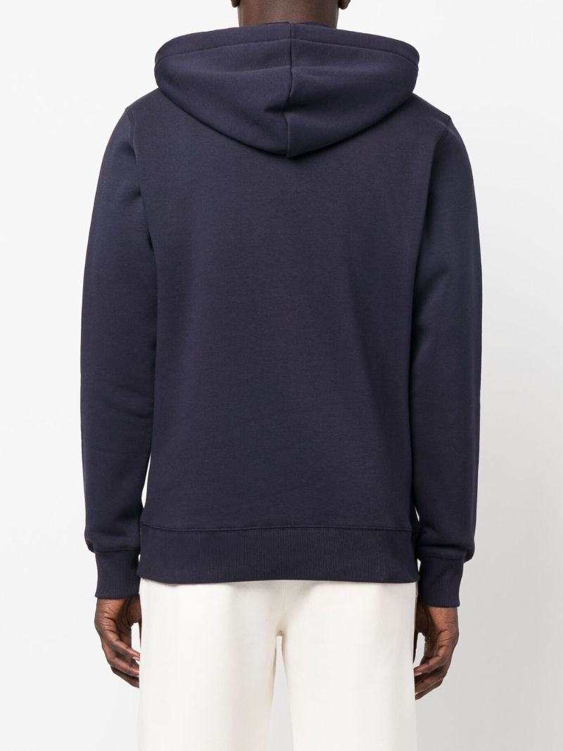 Blue Googie Logo Print Hoodie