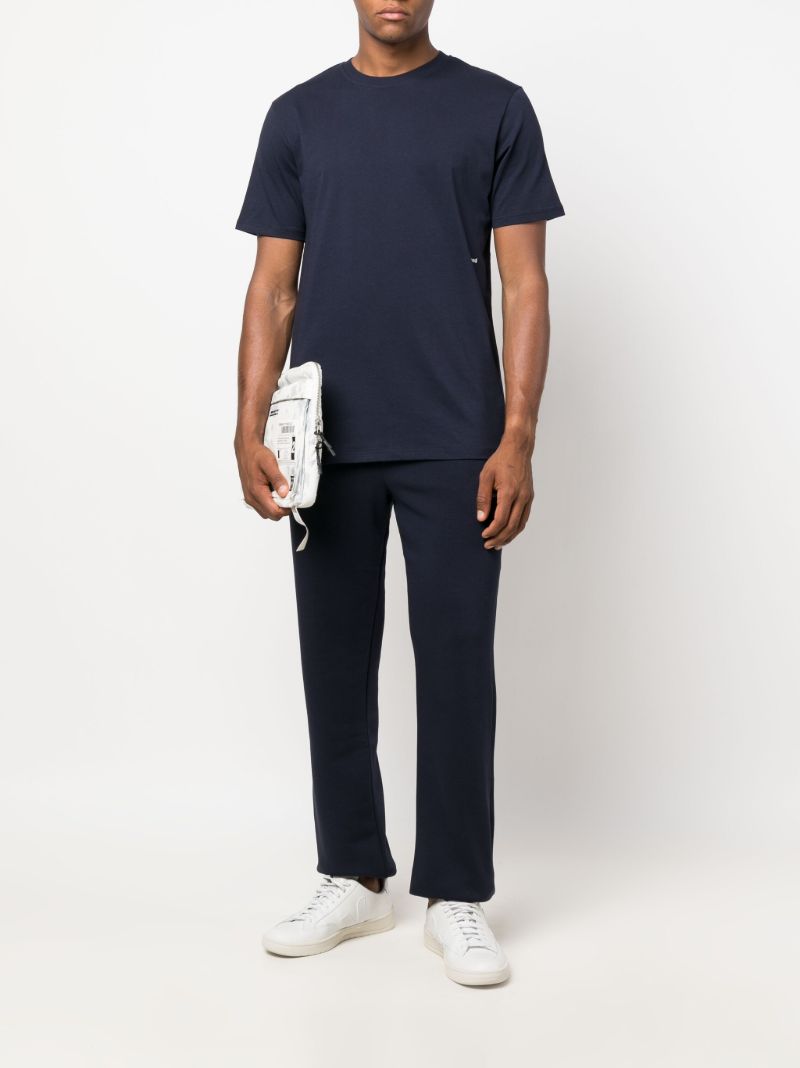 Blue Elijah Logo Print Track Pants