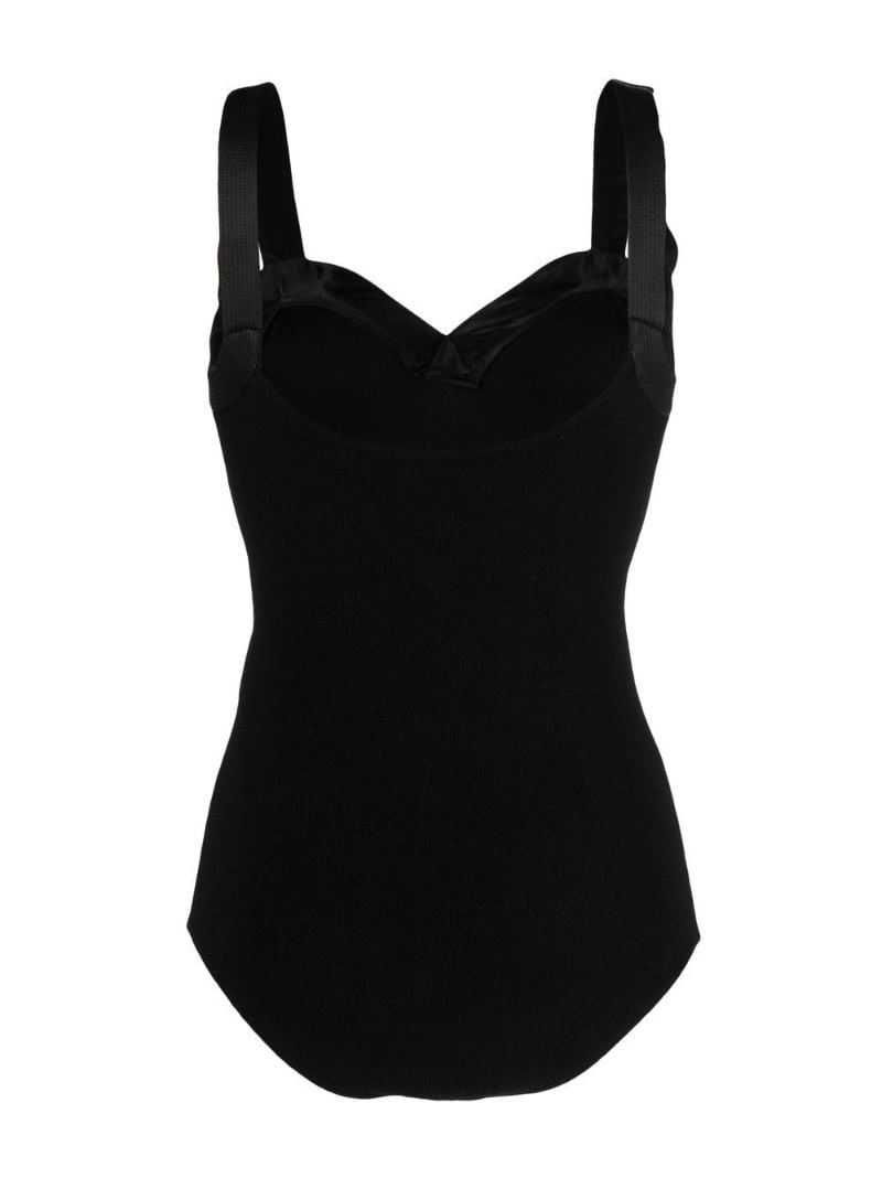 Black Sweetheart Neck Bodysuit